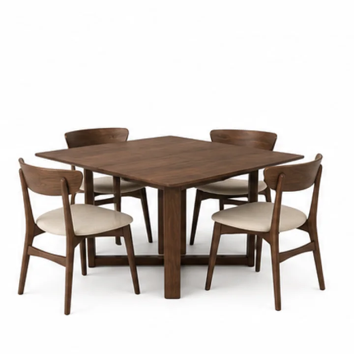 Bộ bàn ăn Walnut 06 ghế